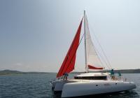 levage gennaker voile sur neel 45 multicoque yacht